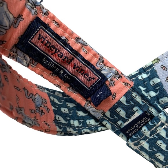 Vineyard Vines by Shep & Ian cotton patchwork belt w whale, fish & frogs. Size S - Picture 2 of 6